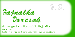 hajnalka dorcsak business card